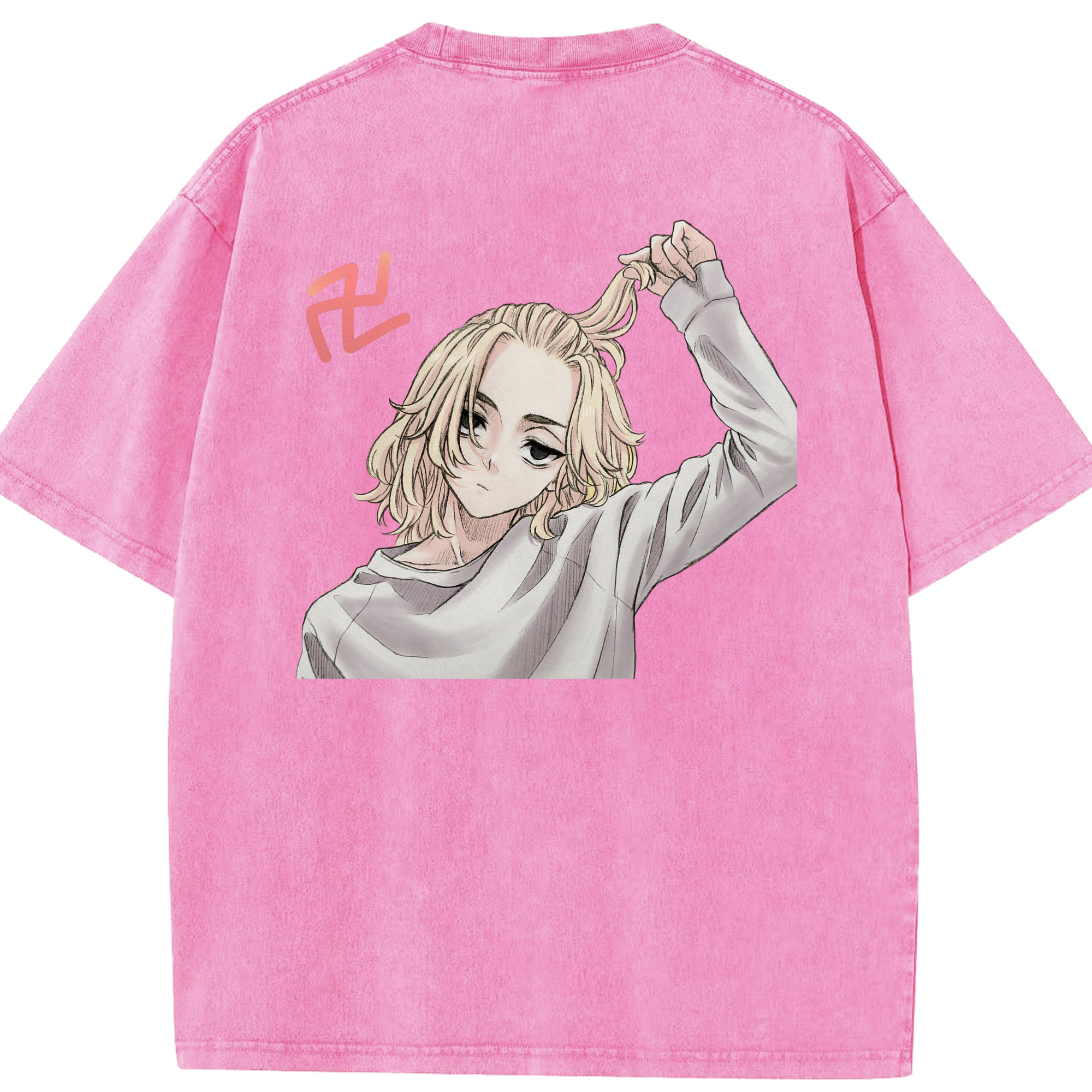 （画像用） 東京リベンジャーズ Tokyo Revengers 綿100% ヴィンテージ風 半袖Tシャツ（背面プリント）